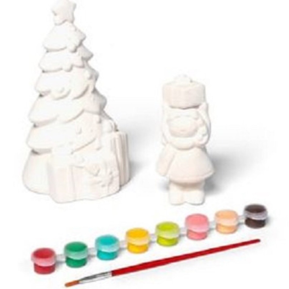 Mondo Llama Paint-Your-Own Ceramic Christmas Tree Kit - New In Box